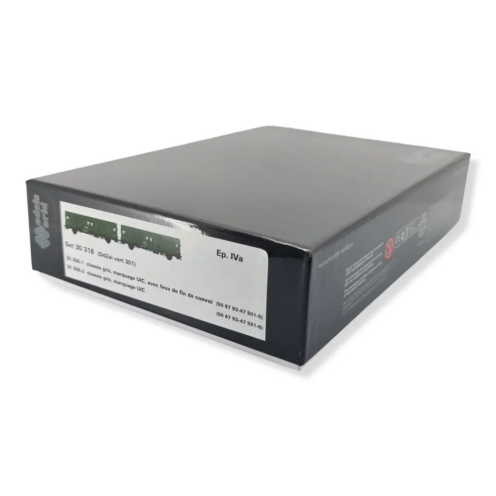 Set 2 FOURGONS bagages Dd2ai Vert 301 - MODELS WORLD 30318 - SNCF - HO 1/87 - EP IVa - 4