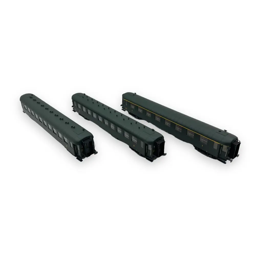 Set de 3 voitures OCEM parois-lisses A8myfi / B10myfi / B10myfi - Models World 40941 - HO 1/87 - SNCF - Ep III - 2R - 2