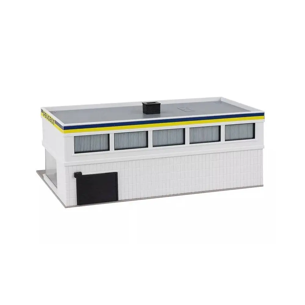 Garage Peugeot avec vitrine MKD 2024 - HO 1/87 - 215 x 80 x 98 mm - 2