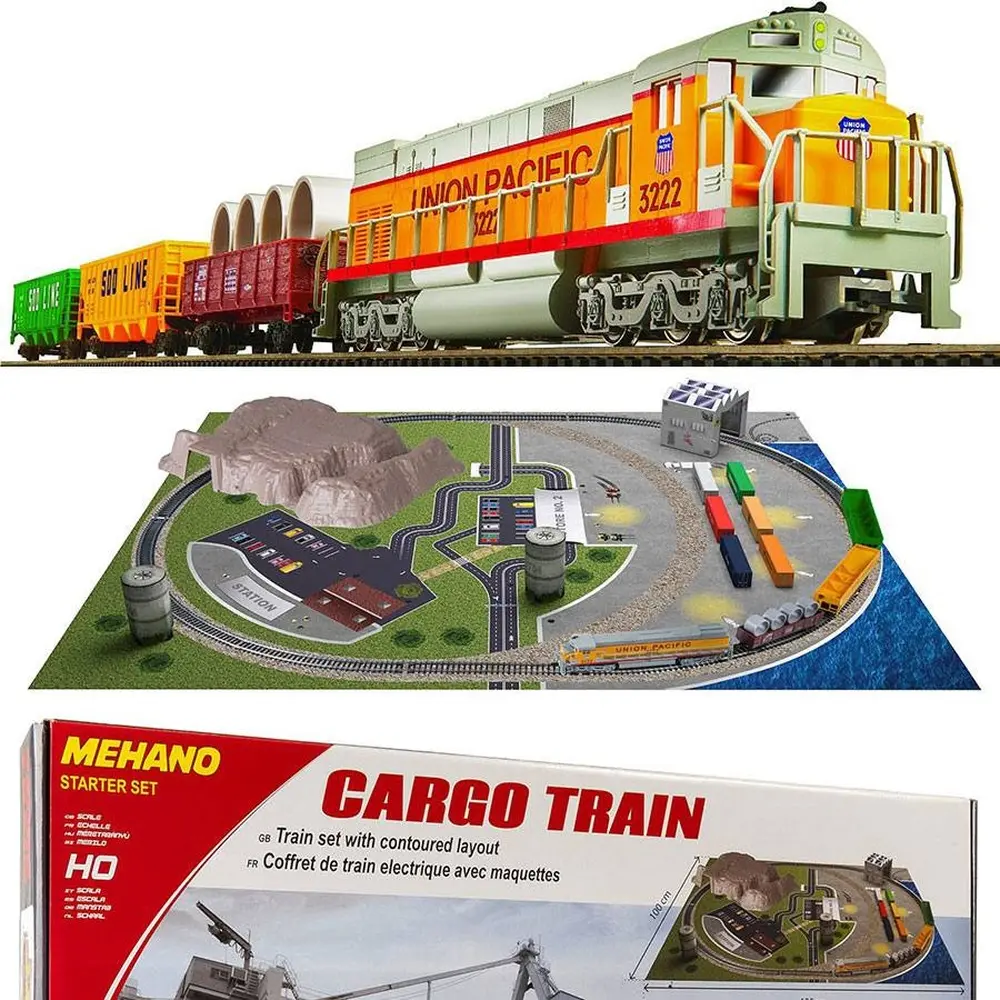 Coffret de départ analogique train de marchandise US - HO 1/87 - MEHANO T113 - Code 100 - 2