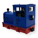 Locomotive Gmeinder en bleu avec châssis rouge - Minitrains 5013 - HOe 1/87 - 2