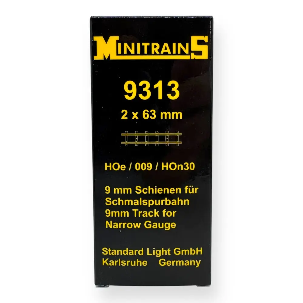 Lot de 2 Rails Droits - 63MM - Minitrains 9313 - HOe 1/87  - 3