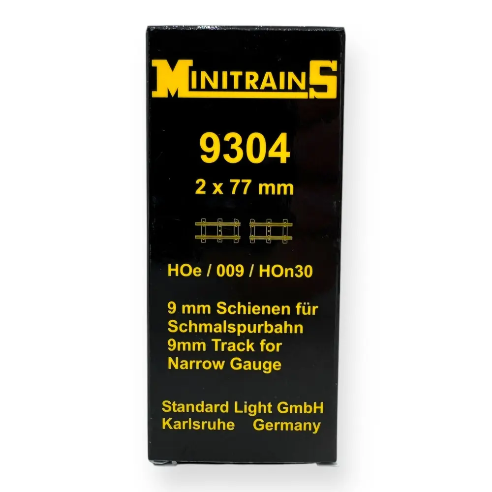 2 rails droits isolé de 77mm - Minitrains 9304 - HOe 1/87  - 3