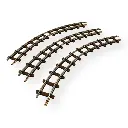 3 rails courbes de 60°, 140mm de rayon - Minitrains 9321 - HOe 1/87  - 2