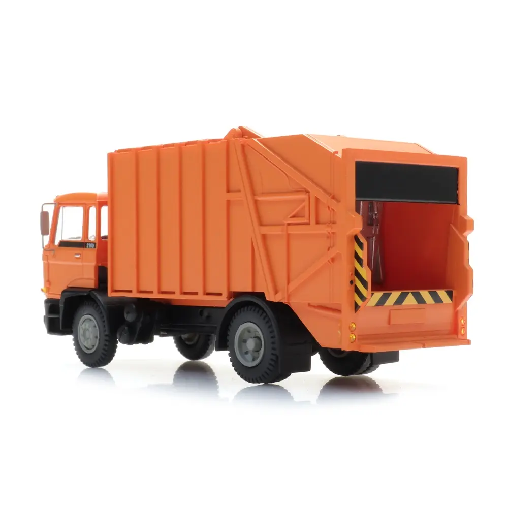 Camion poubelle DAF orange - ARTITEC 487.052.13 - HO : 1/87  - 2
