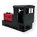 Locotracteur rouge et noir - Minitrains 2054 - HOe 1/87 - 2