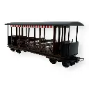 Voiture Decauville avec rideaux rouge / blanc - Minitrains 5198 - HOe 1/87 - Ep III - 2R - 2