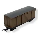 Wagon couvert brun - MiniTrains 5141 - HOe 1/87 - 2