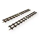 Lot 2 Rails Droits - 154MM - Minitrains 9311 - HOe : 1/87 - Code 83 - 3
