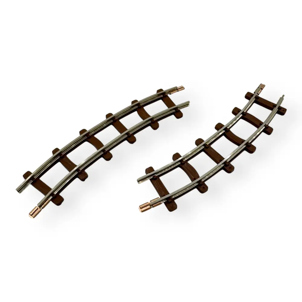 Lot 2 Rails Courbes - Rayon 140MM - Angle 30° - Minitrains 9302 - Code 83 - HOe 1/87  - 2