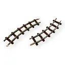 Lot 2 Rails Courbes - Rayon 140MM - Angle 30° - Minitrains 9302 - Code 83 - HOe 1/87  - 2