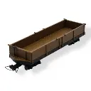 Wagon plat brun MiniTrains 5140 - HOe 1/87 - 2