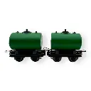 2 wagons citernes verts - Minitrains 5112 - HOe 1/87 - 2R - 3