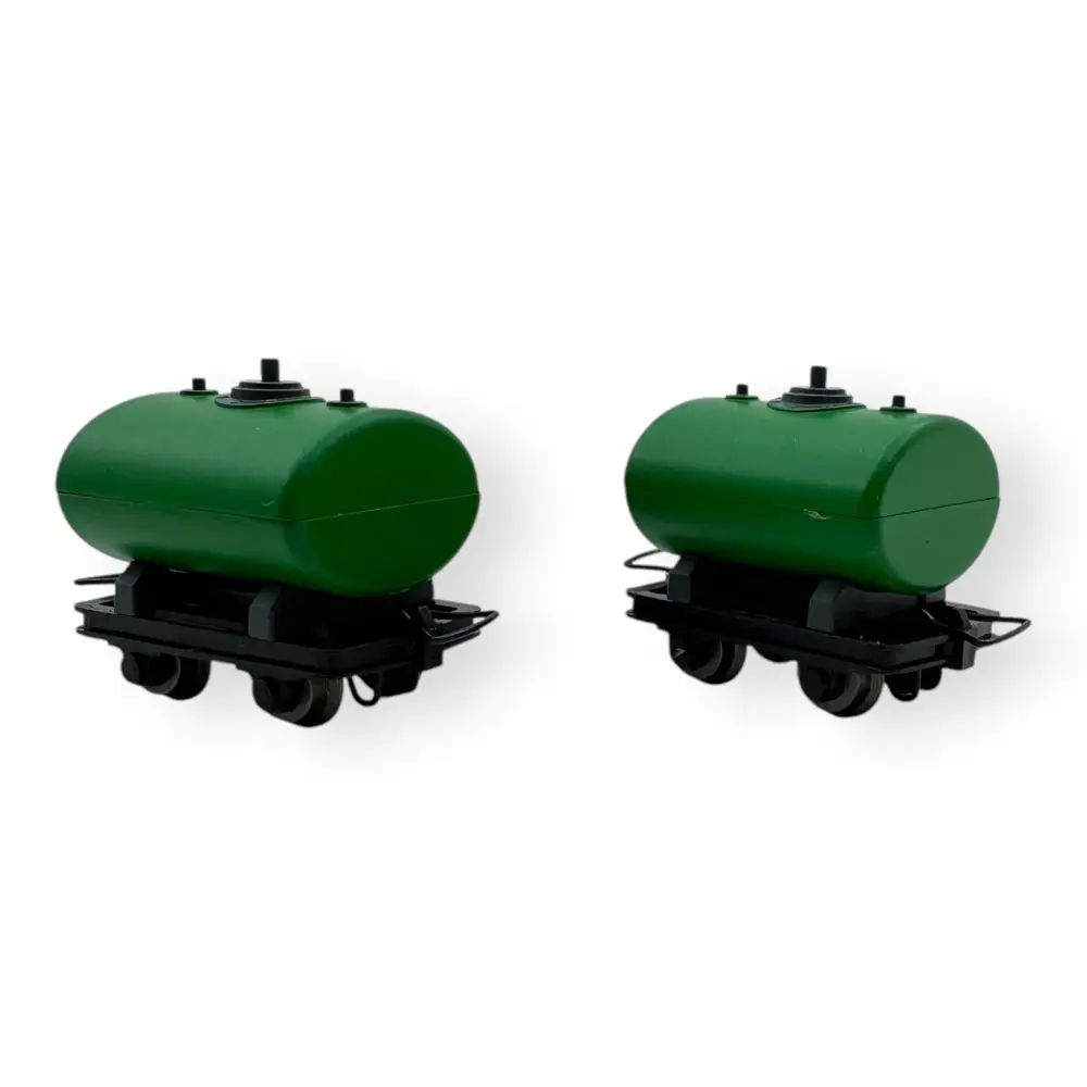 2 wagons citernes verts - Minitrains 5112 - HOe 1/87 - 2R - 2