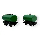 2 wagons citernes verts - Minitrains 5112 - HOe 1/87 - 2R - 2