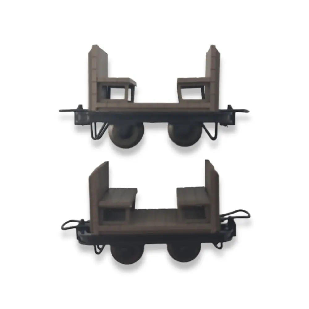 Set 2 wagons passagers en bois Minitrains 5186 - HOe 1/87 - 3