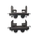 Set 2 wagons passagers en bois Minitrains 5186 - HOe 1/87 - 3