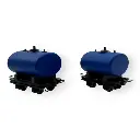 2 wagons citernes bleus - Minitrains 5111 - HOe 1/87 - 2R - 2