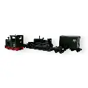 Set locotracteur + wagons & bulldozer- Minitrains 5096 - HOe 1/87 - Ep III-IV - Analogique - 2R - 2