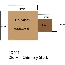 Cheminée d'un ancien moulin - Metcalfe PO401 - OO/HO - 3