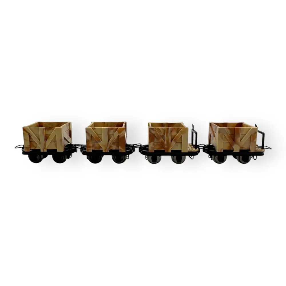 Lot de 4 wagons de chargement - Minitrains 3113 - HOe 1/87 - Ep III - 3