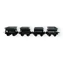 4 wagons bennes sans frein - Minitrains 3001 - HOe 1/87 - Ep II - 2R - 3