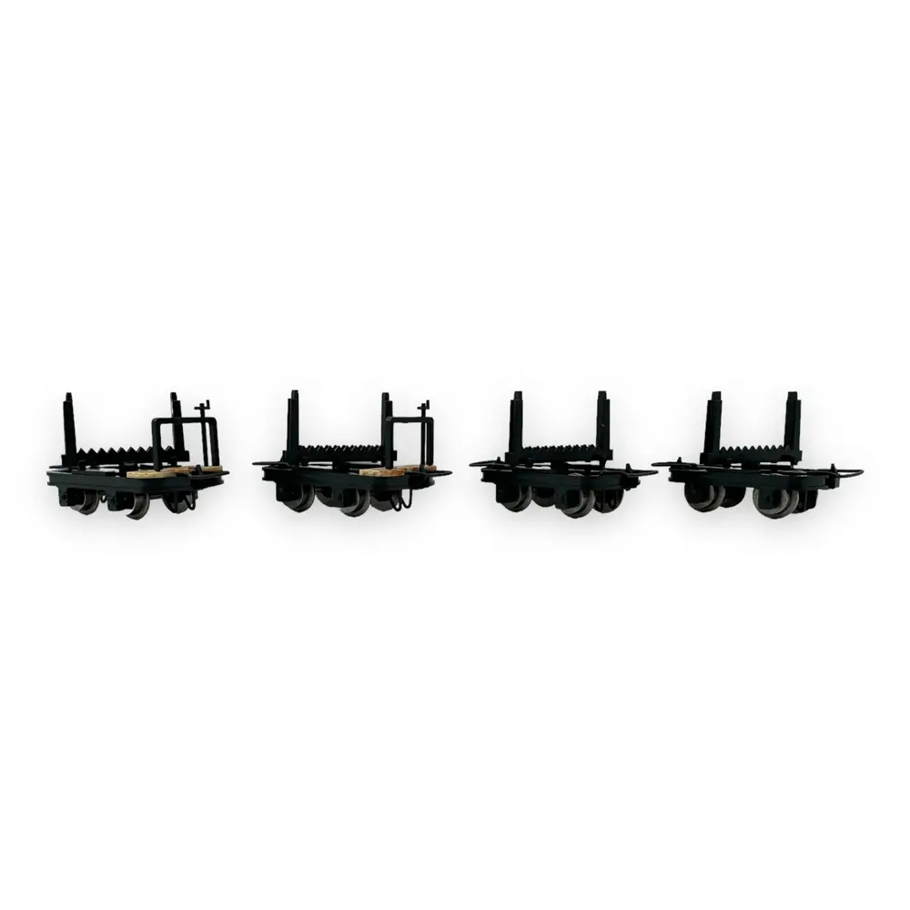 Set de 4 wagons de chargement de bois - Minitrains 3112 - HOe 1/87 - Ep III/IV - 2