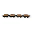 4 wagons plats sans frein - Minitrains 3005 - HOe 1/87 - Ep III - 3