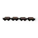 Lot de 4 wagonnets  à voie étroite - Minitrains 5108 - HOe 1/87 - Ep III - 2R - 3