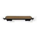 Wagon plat brun MiniTrains 5142 - HOe 1/87 - 3