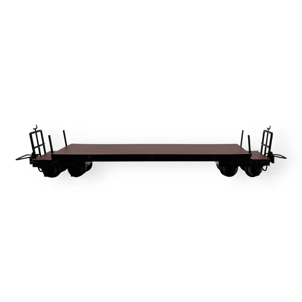 Wagon plat brun à bogies, avec manette de frein - Minitrains 5138 - HOe 1/87 - 2R - 3