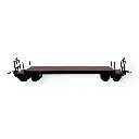 Wagon plat brun à bogies, avec manette de frein - Minitrains 5138 - HOe 1/87 - 2R - 3
