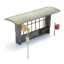 Arrêt de bus des années 1960 et après - Artitec 387.453 - HO 1/87 - 2