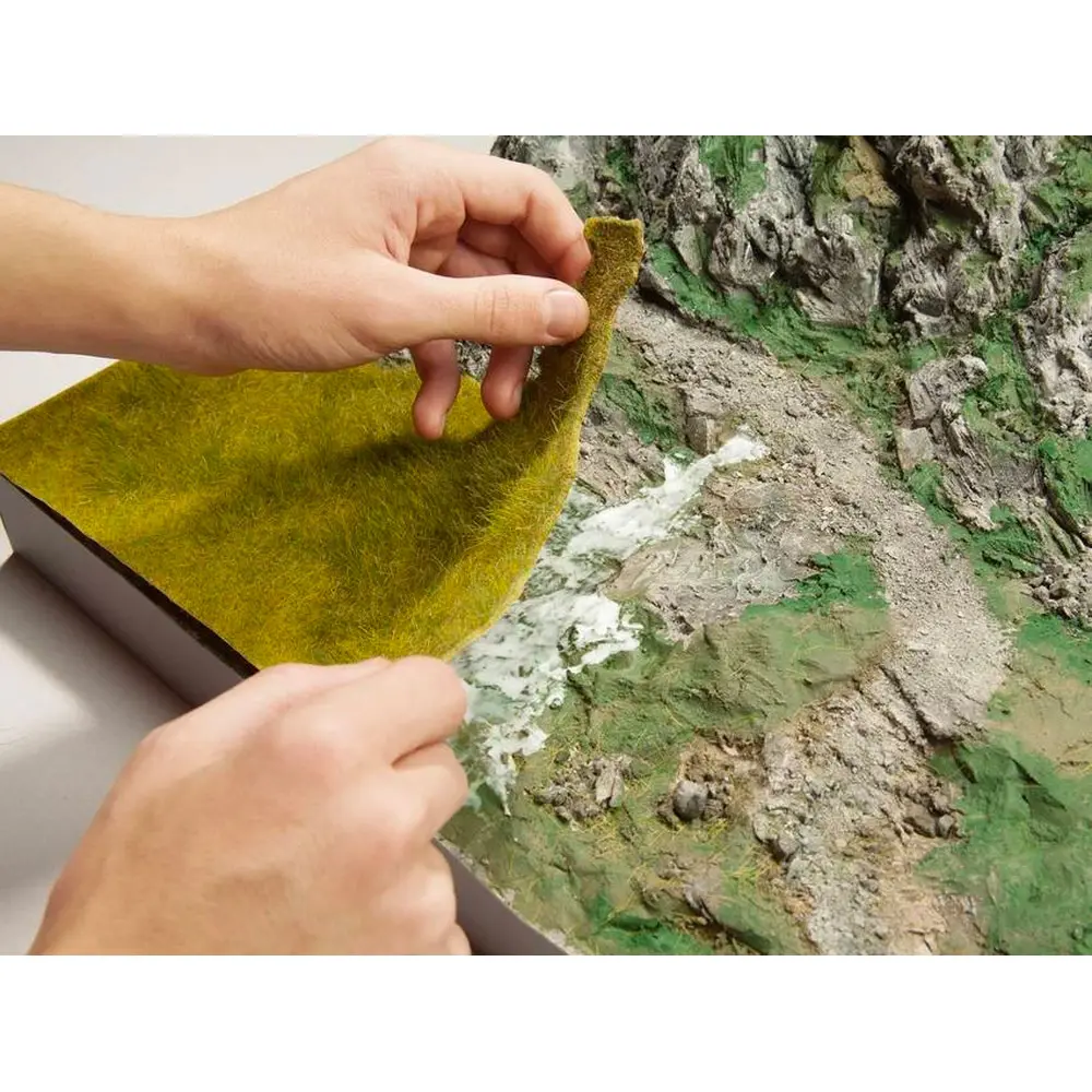 lot de 2 Tapis "prairie inondable" Natur+ NOCH 07471 - HO 1/87 - 250 x 250 mm - 4