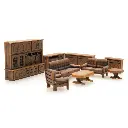 Intérieur de salon marron foncé - AR387.505 - HO 1/87 - 4