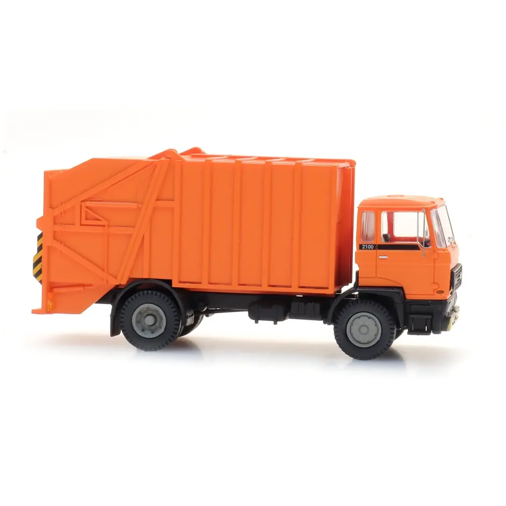 Camion poubelle DAF orange - ARTITEC 487.052.13 - HO : 1/87  - 3