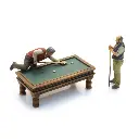 Table de billard et 2 joueurs - Artitec 387.693 - HO 1/87 - 2