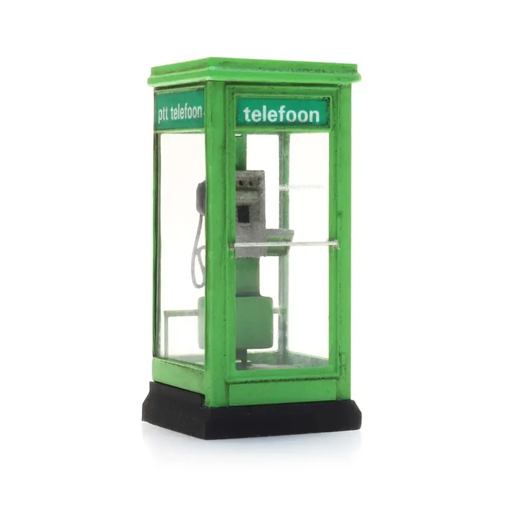 Cabine téléphonique verte des PTT - Artitec 387.484 - HO 1/87 - Ep IV - 4