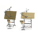 2 tables et chaises d'architecte, prêt à l'emploi - Artitec 387.474 - HO 1/87 - 4