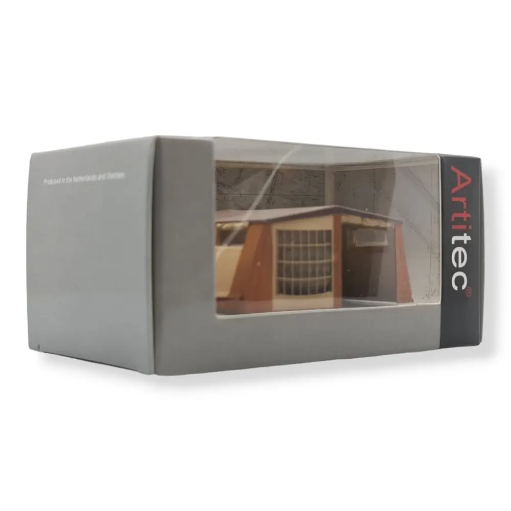 Une tente camping-car beige et orange - Artitec 387.565 - HO 1/87   - 5