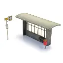 Arrêt de bus des années 1960 et après - Artitec 387.453 - HO 1/87 - 3