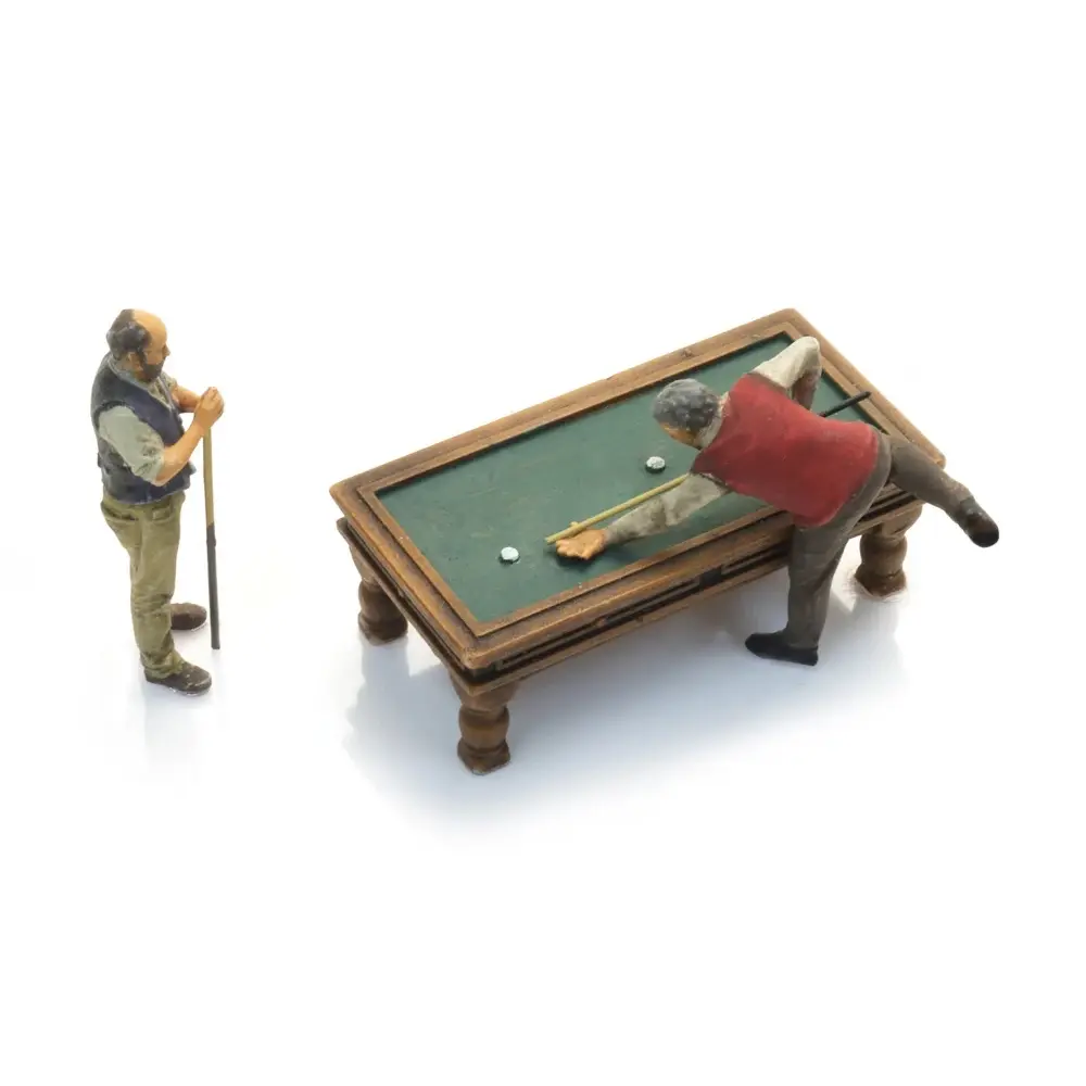 Table de billard et 2 joueurs - Artitec 387.693 - HO 1/87 - 3