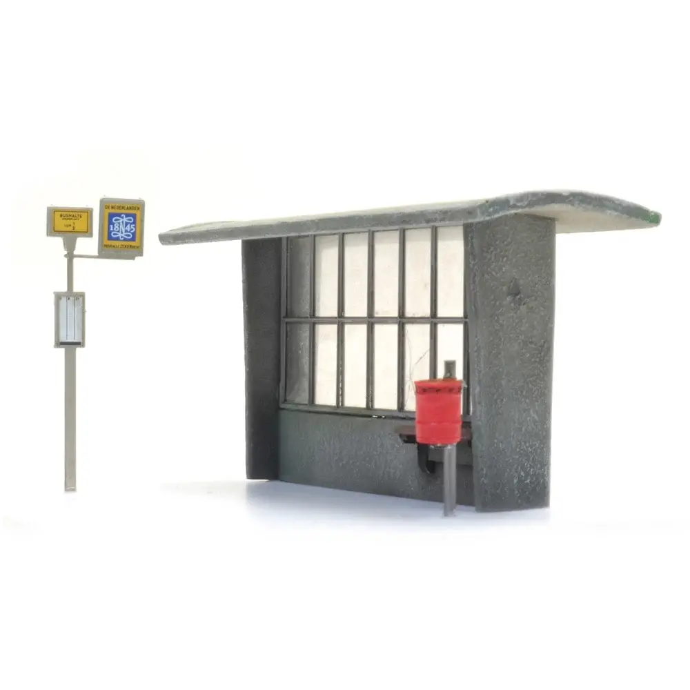 Arrêt de bus des années 1960 et après - Artitec 387.453 - HO 1/87 - 4