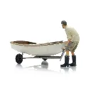 Voilier avec remorque et 1 figurine - Artitec AR387.582 - HO 1/87 - 3