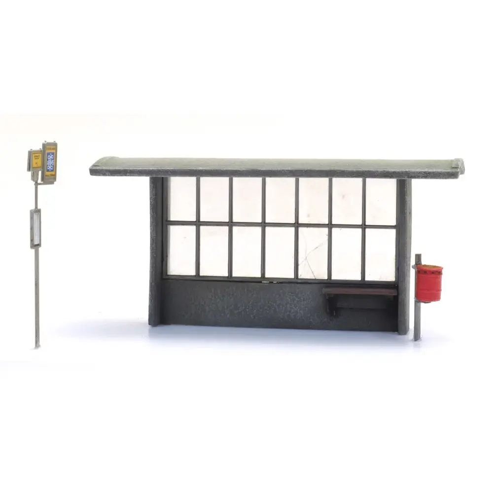 Arrêt de bus des années 1960 et après - Artitec 387.453 - HO 1/87 - 6