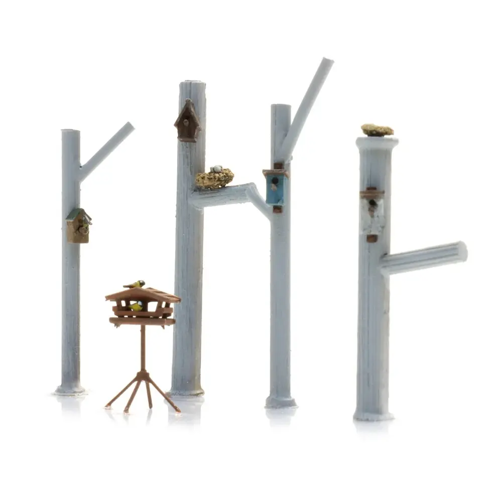 Nichoirs à oiseaux et supports - Artitec 387.653 - HO 1/87 - 2