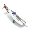 Voilier Laser sur remorque + figurine - AR387.595 - H0 1:87 - 2