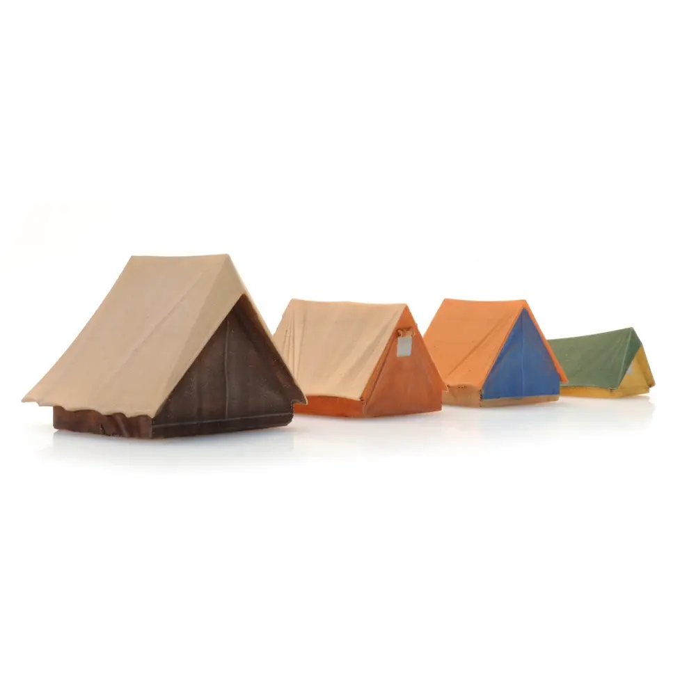 Quatre tentes - différentes couleurs/formes - Artitec 387.567 - HO 1/87  - 2