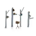 Nichoirs à oiseaux et supports - Artitec 387.653 - HO 1/87 - 3