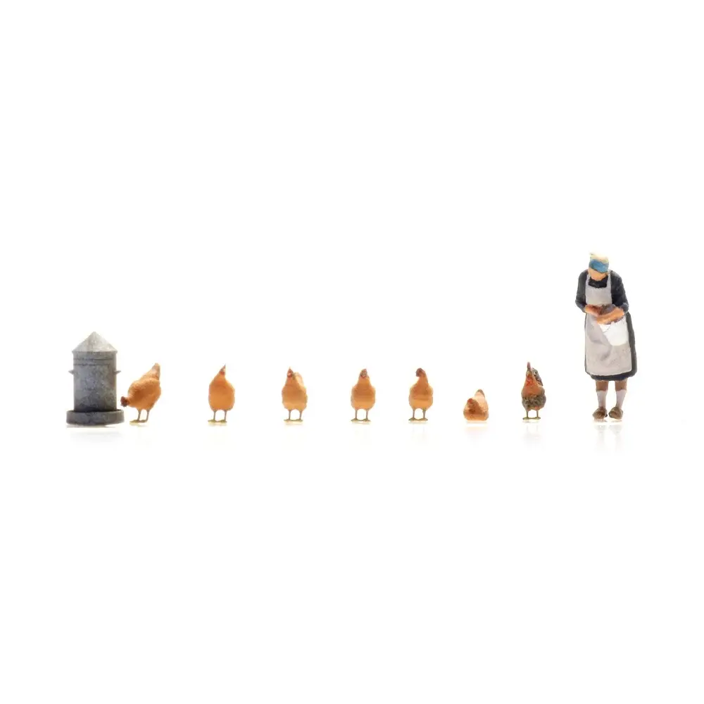 Fermière avec 6 poulets - Artitec AR387.514 - HO 1/87 - 4